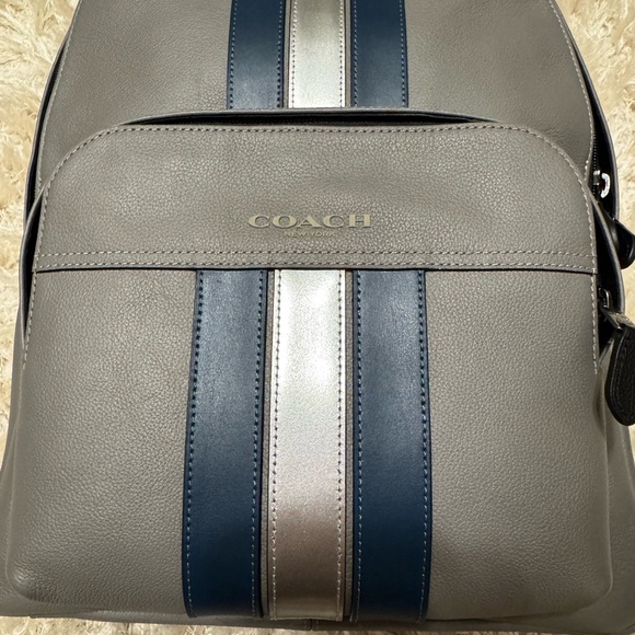 ❌SOLD ❌NWOT Men’s Coach Gray and Blue Backpack - Picture 11 of 15